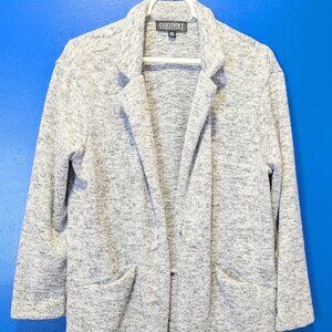 Women's "Context" Lord & Taylor, Medium White/Blk Long/Heavy Cardi-Sweater/Coat